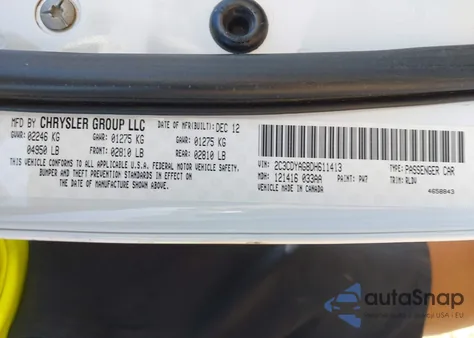 2013 Dodge Challenger Sxt Plus z USA, uszkodzony, nr VIN 2C3CDYAG8DH611413